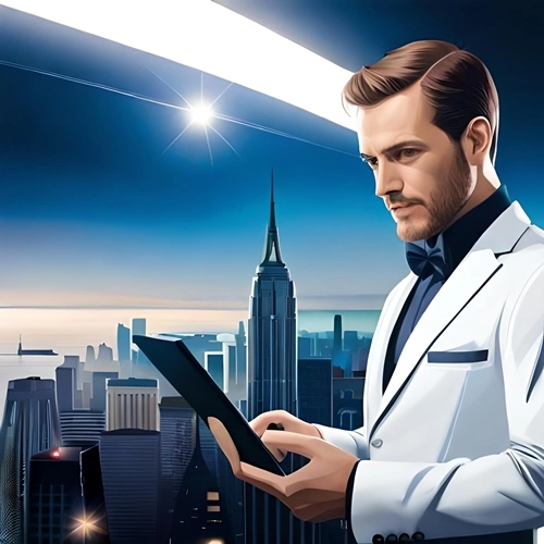 A man betting on his mobile phone on a site without a license