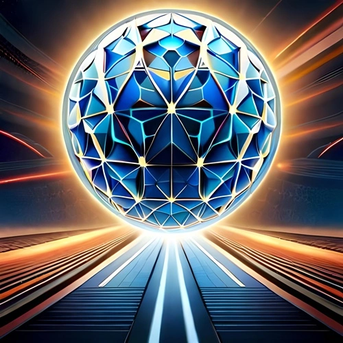 A ball of links representing blockchain