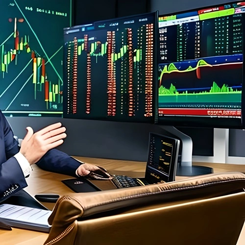 Screens of a cryptocurrency trader
