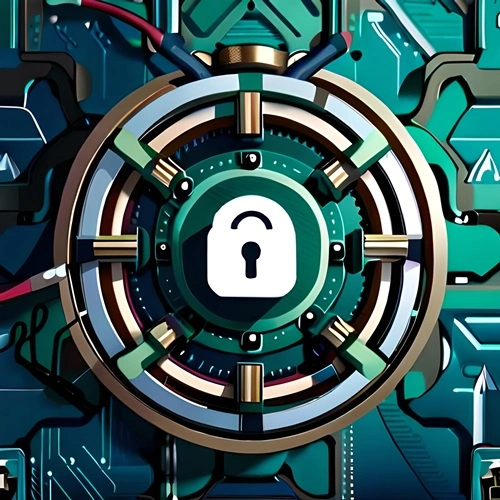 Representation of a wallet with a padlock drawn on it